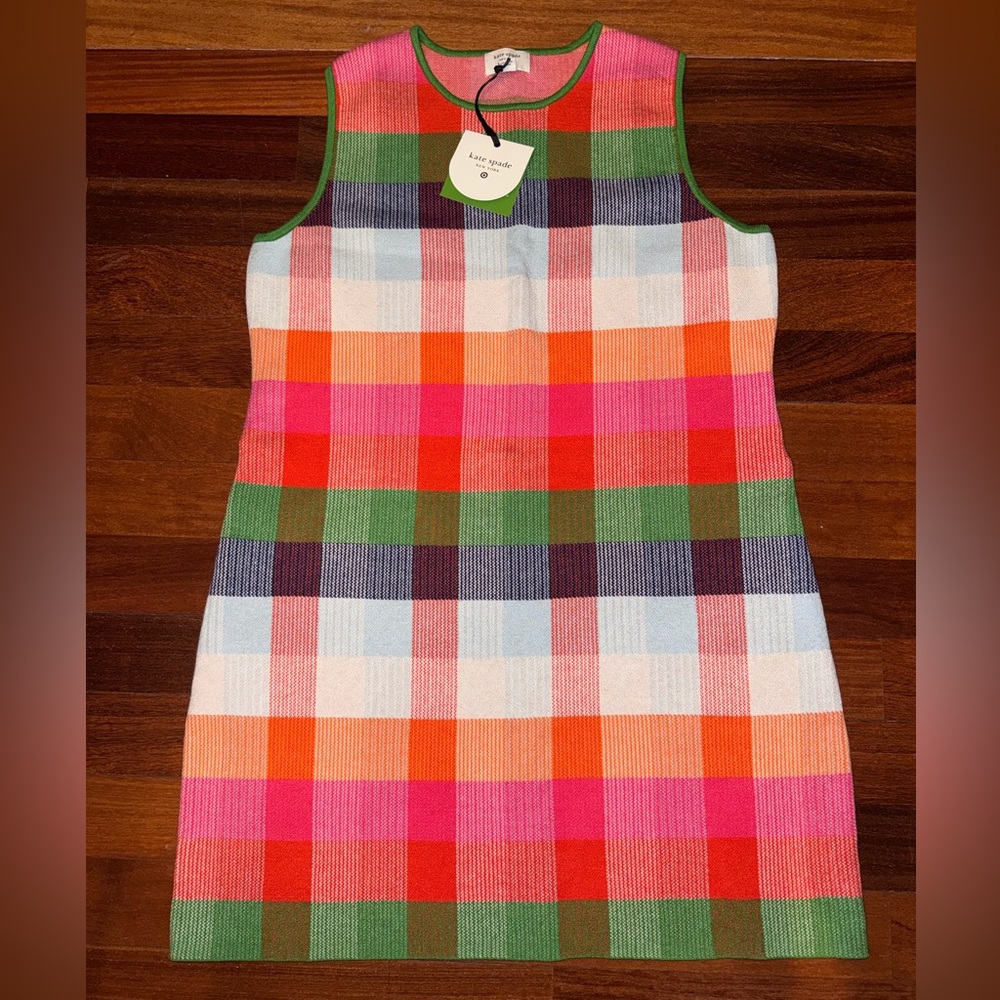 Kate Spade X Target Knit PLAID Mini Sweater Dress sleeveless NWT! Plus Size 1x